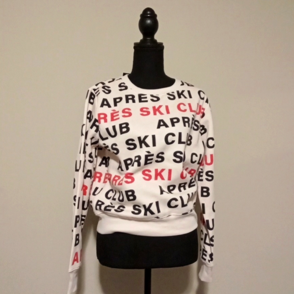 Chemistry Crew Neck Sweater with Black Red Lettering Sz M